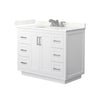 Custom image for White with Brushed Nickel Trim / Giotto Quartz / No Mirror