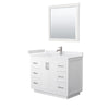 Custom image for White with Brushed Nickel Trim / White Cultured Marble / 34
