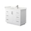 Custom image for White with Brushed Nickel Trim / White Quartz / No Mirror