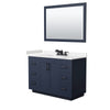 Custom image for Dark Blue with Matte Black Trim / Carrara Cultured Marble / 46