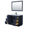 Custom image for Dark Blue with Matte Black Trim / White Carrara Marble / 46