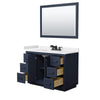 Custom image for Dark Blue with Matte Black Trim / White Cultured Marble / 46