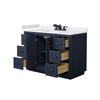 Custom image for Dark Blue with Matte Black Trim / White Cultured Marble / No Mirror