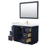 Custom image for Dark Blue with Brushed Gold Trim / Carrara Cultured Marble / 46