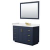 Custom image for Dark Blue with Brushed Gold Trim / White Cultured Marble / 46