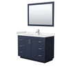 Custom image for Dark Blue with Brushed Nickel Trim / Carrara Cultured Marble / 46