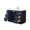 Custom image for Dark Blue with Brushed Nickel Trim / Giotto Quartz / No Mirror