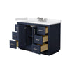 Custom image for Dark Blue with Brushed Nickel Trim / White Cultured Marble / No Mirror