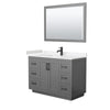 Custom image for Dark Gray with Matte Black Trim / Carrara Cultured Marble / 46