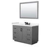 Custom image for Dark Gray with Matte Black Trim / Carrara Cultured Marble / 46
