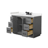 Custom image for Dark Gray with Matte Black Trim / Carrara Cultured Marble / No Mirror