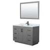Custom image for Dark Gray with Matte Black Trim / White Carrara Marble / 46