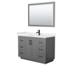Custom image for Dark Gray with Matte Black Trim / White Quartz / 46