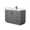 Custom image for Dark Gray with Matte Black Trim / White Quartz / No Mirror