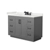 Custom image for Dark Gray with Matte Black Trim / White Quartz / No Mirror