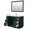 Custom image for Green with Brushed Gold Trim / Carrara Cultured Marble / 46