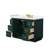 Custom image for Green with Brushed Gold Trim / Carrara Cultured Marble / No Mirror