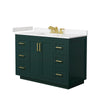 Custom image for Green with Brushed Gold Trim / Carrara Cultured Marble / No Mirror