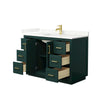 Custom image for Green with Brushed Gold Trim / Giotto Quartz / No Mirror