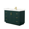 Custom image for Green with Brushed Gold Trim / Giotto Quartz / No Mirror