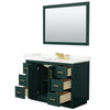 Custom image for Green with Brushed Gold Trim / Giotto Quartz / 46