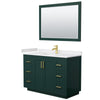 Custom image for Green with Brushed Gold Trim / White Cultured Marble / 46