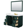 Custom image for Green with Brushed Gold Trim / White Cultured Marble / 46