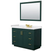 Custom image for Green with Brushed Gold Trim / White Cultured Marble / 46