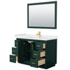 Custom image for Green with Brushed Gold Trim / White Quartz / 46