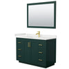 Custom image for Green with Brushed Gold Trim / White Quartz / 46