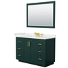 Custom image for Green with Brushed Gold Trim / White Quartz / 46
