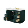Custom image for Green with Brushed Gold Trim / White Quartz / No Mirror