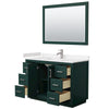 Custom image for Green with Brushed Nickel Trim / Carrara Cultured Marble / 46