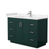 Custom image for Green with Brushed Nickel Trim / Carrara Cultured Marble / No Mirror