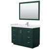 Custom image for Green with Brushed Nickel Trim / White Cultured Marble / 46
