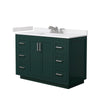 Custom image for Green with Brushed Nickel Trim / White Cultured Marble / No Mirror