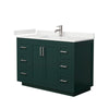Custom image for Green with Brushed Nickel Trim / White Quartz / No Mirror