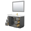 Custom image for Dark Gray with Brushed Gold Trim / Carrara Cultured Marble / 46