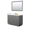 Custom image for Dark Gray with Brushed Gold Trim / Carrara Cultured Marble / 46