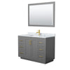 Custom image for Dark Gray with Brushed Gold Trim / White Carrara Marble / 46