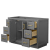 Custom image for Dark Gray with Brushed Gold Trim / No Mirror