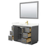 Custom image for Dark Gray with Brushed Gold Trim / Giotto Quartz / 46