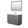 Custom image for Dark Gray with Brushed Gold Trim / Giotto Quartz / 46