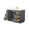 Custom image for Dark Gray with Brushed Gold Trim / Giotto Quartz / No Mirror