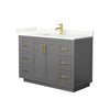Custom image for Dark Gray with Brushed Gold Trim / Giotto Quartz / No Mirror