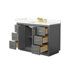 Custom image for Dark Gray with Brushed Gold Trim / Giotto Quartz / No Mirror