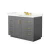 Custom image for Dark Gray with Brushed Gold Trim / Giotto Quartz / No Mirror