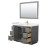 Custom image for Dark Gray with Brushed Gold Trim / White Cultured Marble / 46