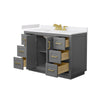 Custom image for Dark Gray with Brushed Gold Trim / White Cultured Marble / No Mirror