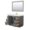 Custom image for Dark Gray with Brushed Gold Trim / White Quartz / 46